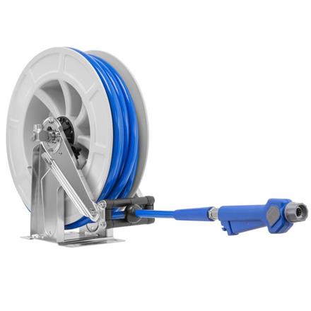 Schlauchaufroller 24 M. 1/2"IG: Pistole. ABS-grau PUReClean365+® NW12 blau 60 bar