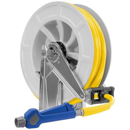 Schlauchaufroller 24 M. 1/2"IG: Pistole. ABS-grau PUReClean365+® NW12 gelb 24,5 bar