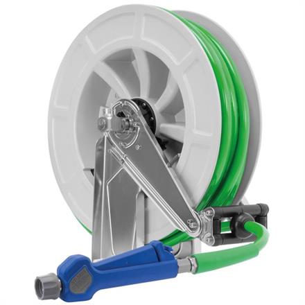 Schlauchaufroller 24 M. 1/2"IG: Pistole. ABS-grau PUReClean365+® NW12 grün 24,5 bar