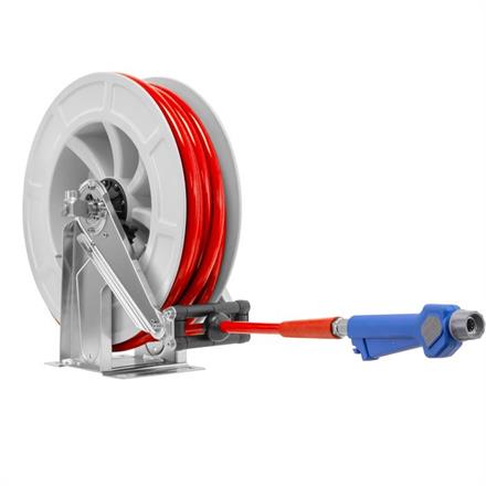 Schlauchaufroller 24 M. 1/2"IG: Pistole. ABS-grau PUReClean365+® NW12 rot. 60 bar