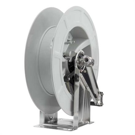Schlauchaufroller DN12 28 M. 1/2"IG : 1/2"IG 300 bar Edelstahl / Kunstoff grau