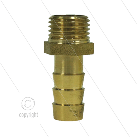 Schlauchtülle - Messing - Ø10mm - 1/4" AG