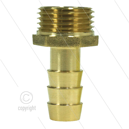 Schlauchtülle - Messing - Ø13mm - 1/2" AG