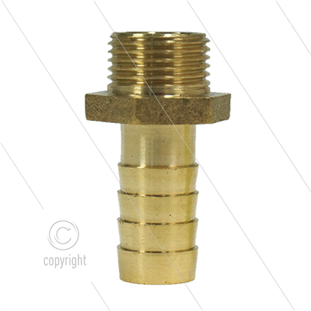 Schlauchtülle - Messing - Ø13mm - 3/8" AG