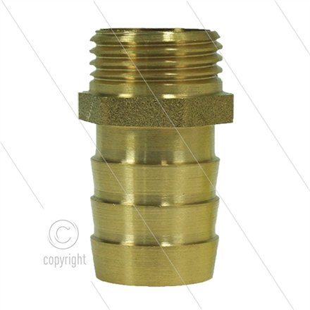 Schlauchtülle - Messing - Ø20mm - 1/2" AG