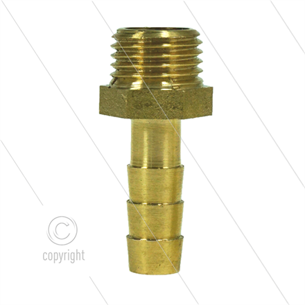 Schlauchtülle - Messing - Ø8mm - 1/4" AG