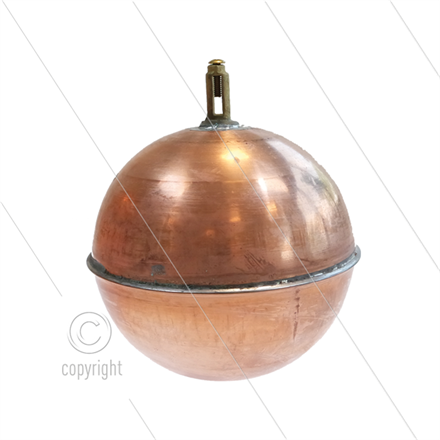 Schwimmerball Kupfer mit Klemmbefestigung - Ø120 mm - max 60°C - für Schwimmerventil 22021