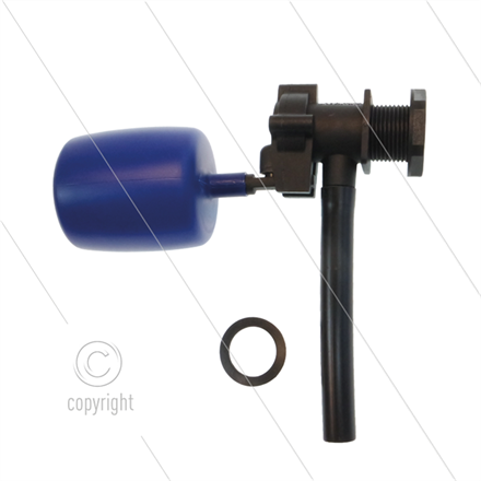 Schwimmmerventil FV1-H - Kunststoff - blau/schwarz - mit Filter und Rohr - L=166mm - max 9