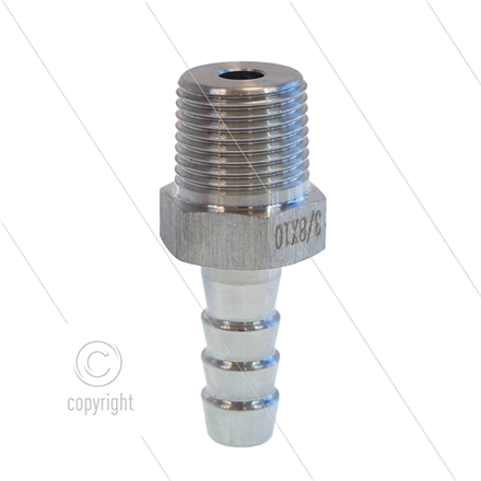 Slangpilaar - RVS - Ø10mm - 3/8" bu