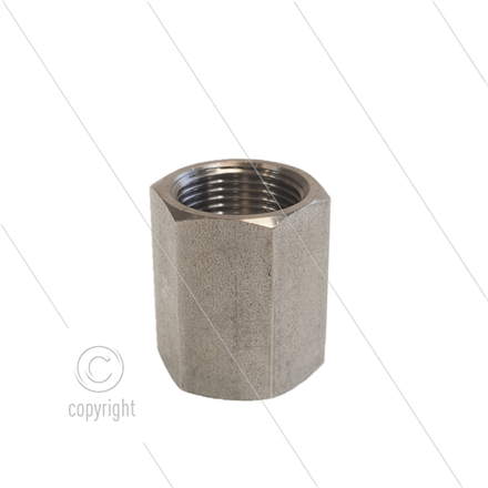 Sok RVS 3/4" - zeskant - 250 bar