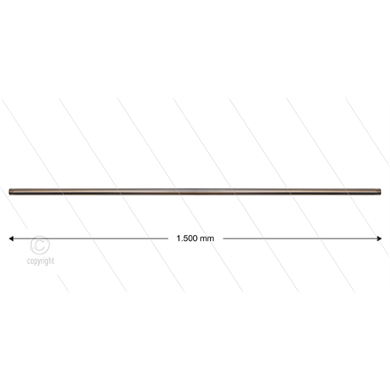 ST003 Strahlrohr - L=1500mm - Stahl verzinkt - 400 Bar - 2 x