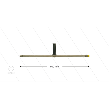 ST3600 Lanze - L=500mm - gerade - Edelstahl - 1/2" AG x 1/4" IG - mit seitlichem Handgriff