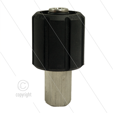 ST44 - Handverschraubung mit gleitlager - Messing M22x1,5 HV x 1/4" IG - 400 Bar - Ø14mm