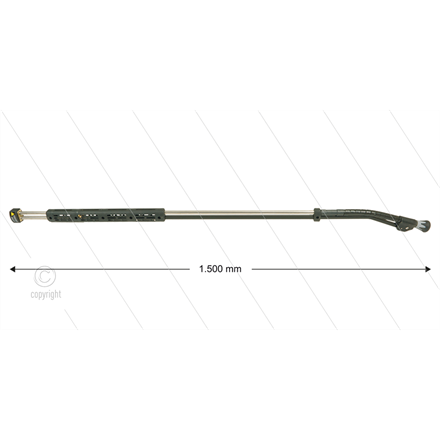 ST85 - flexibele Lanze - L=1500mm - Edelstahl - 210 Bar - max 150°C