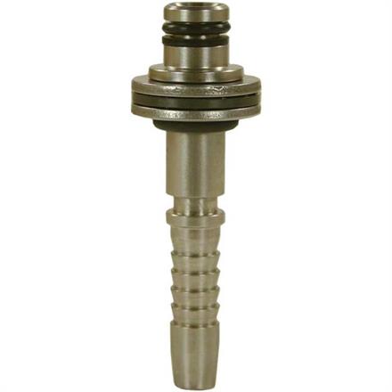 Stecknippel 10 mm DN 06 mit Lager Edelstahl für  SB-Anlagen