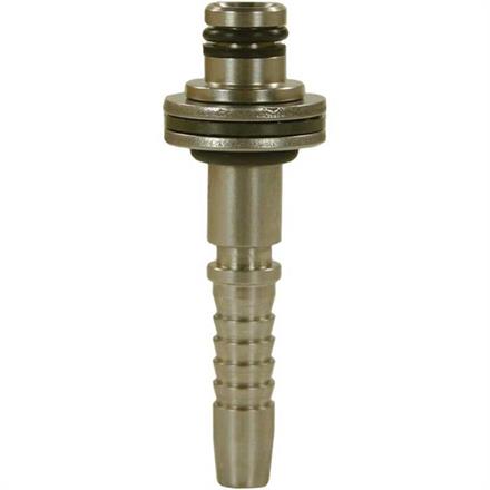 Stecknippel 11 mm DN 06 Edelstahl mit Lager