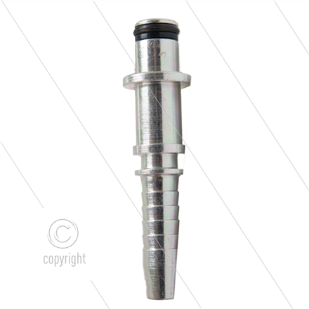 Stecknippel - Stahl - DN08 (5/16") - Ø10mm Pistolanschluss mit Ø15,5mm scheibe