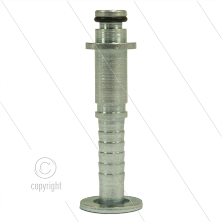 Stecknippel - Stahl - DN08 (5/16") - Ø10mm Pistolanschluss mit Ø21,0mm scheibe