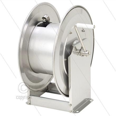 STKi2-20/12 - Schlauchaufroller Edelstahl - Schlauch: 3/8" 60m - 1/2" 35m - Anschluss: Ein