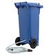Strahlgutltonne 80 Liter grau mit Ansaugung