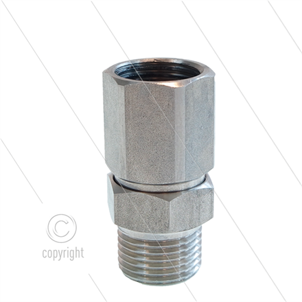 SW5 - Drehgelenk - Edelstahl 303 - Kurz - 200 Bar - 160 l/min - max 90°C - 30 U/min - 1/2"
