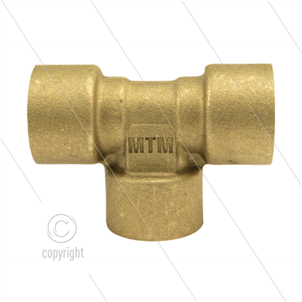 T-Stück - Messing - 300 Bar - 3 x 3/8" IG