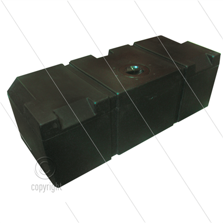 Tank - 115 Liter - Kunststoff - Schwarz - mit flachem Boden - 1 Deckel - LxBxH= 1000 x 400