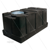 Tank - 275 Liter - Kunststoff - Schwarz - mit flachem Boden - 2 Deckel - LxBxH= 1100 x 600