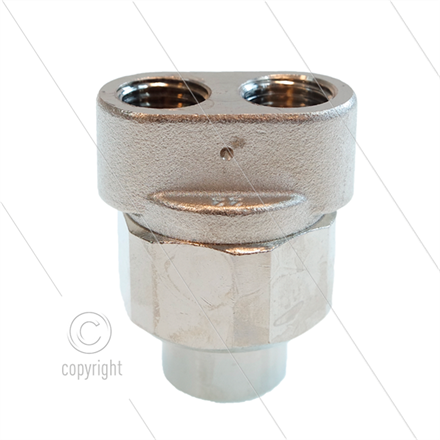 TD1 - Kugeldüsenträger ohne Isolierung - 200 Bar - 40 l/min - 1 x 1/4" BSP IG + 2 x 1/4" N