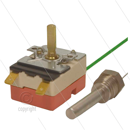 Thermostat - Typ EGO 55.13039.200 - 0 bis150°C - Capilair 920mm - Fühler: Ø8mm L=45mm - 3/