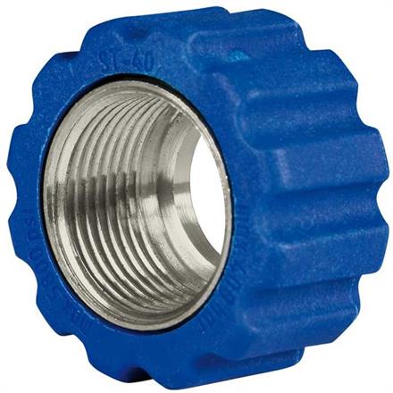 Überwurfmutter 22x1,5 16,4 mm Blau Edelstahl  für Waschgerätenippel