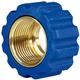 Überwurfmutter 22x1,5 16,4 mm Blau Messing  für Waschgerätenippel