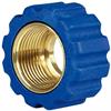 Überwurfmutter 22x1,5 16,4 mm Blau Messing  für Waschgerätenippel