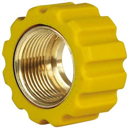 Überwurfmutter 22x1,5 16,4 mm Gelb Messing  für Waschgerätenippel