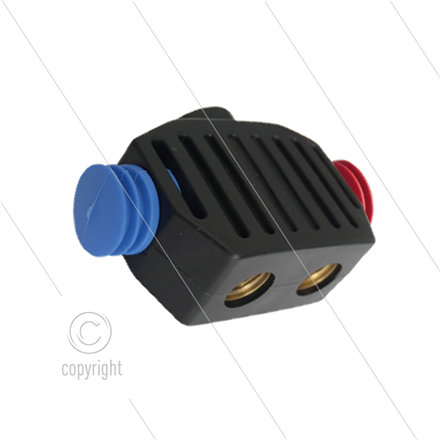 Umschaltventil für Doppellanze - max 250 Bar - 21 l/min - max 90ºC - 3 x 1/4" IG