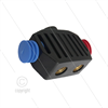 Umschaltventil für Doppellanze - max 250 Bar - 21 l/min - max 90ºC - 3 x 1/4" IG
