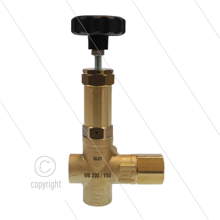 VB200/150 mit Knopf - 150 bar - 200 l/min - 60°C - Eingang 1