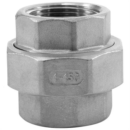 Verschraubung lösbar 1"IG : 1"IG Edelstahl Länge: 48,7 mm, Max. 150 °C