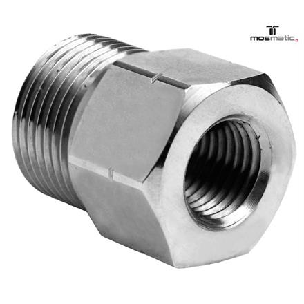 Verschraubung-Quick, MS/vernickelt VER-QVS-11 M21x1,5-M 1/4"NPT-F L=26 SW22