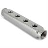 Verteilerleiste 2xG 1" - 4xG 1/2", Edelstahl Outlets one-side