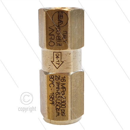 VNR-O - Rückschlagventil - Messing - 150 Bar - 25 l/min - 2