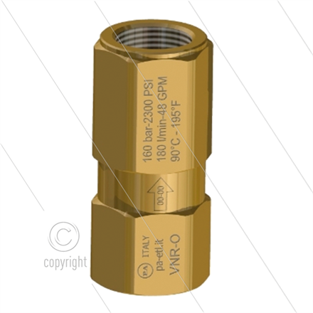 VNR-O - Rückschlagventil - Messing - 150 Bar - 80 l/min - 2