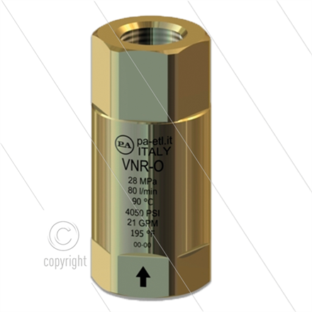 VNR-OHD - Rückschlagventil - Messing - 280 Bar - 80 l/min -