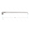 WAN - Wandausleger mit INOX-Rohr - L=2000mm - Rückstellung Links - Ein 1/4" IG x Aus 1/4"