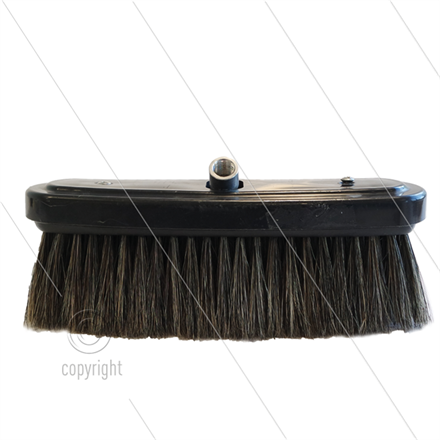 Waschbürste - Natuurhaare - mit Edelstahlträger und Schutzkappe - Haarlänge: 90mm - 1/4"