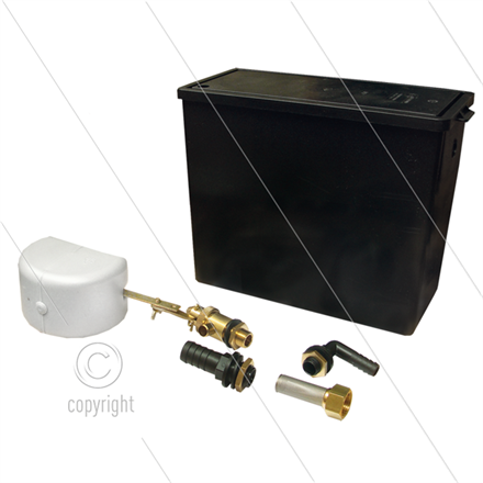 Wasserkasten - 4 ltr - Kunststoff - Schwarz - mit Deckel, Sc