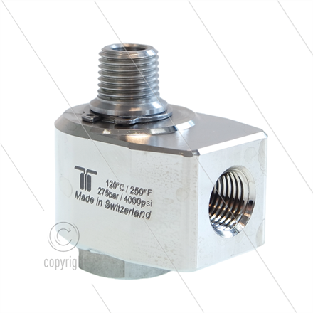 WDB Winkeldrehgelenk - einfach gelagert - 1/4" IG BSP x 1/4" AG BSPT konisches Gewinde