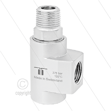 WDCS Winkeldrehgelenk - zweifach gelagert - 1/2" IG BSP x 1/2" AG BSPT konisches Gewinde