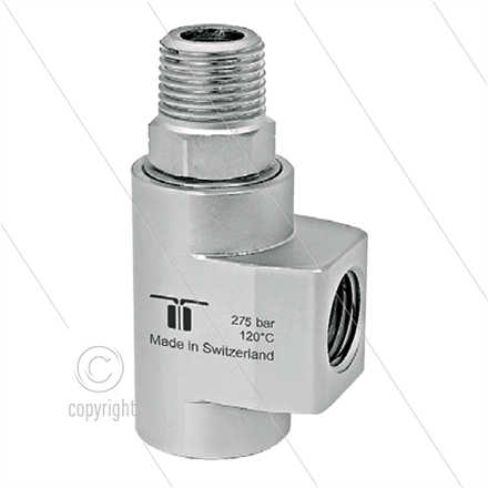 WDCS Winkeldrehgelenk - zweifach gelagert - 2 x 1/2" IG - 275 Bar - NW12 - 200 u/min