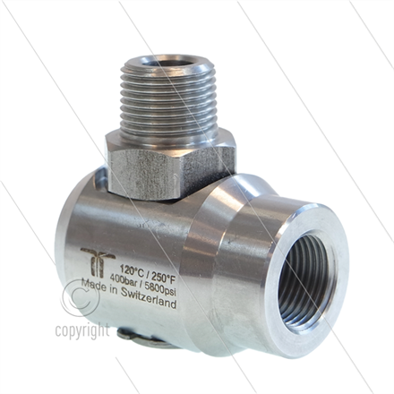 WDEI winkeldrehgelenk - einfach gelagert - 1/4" IG BSP x 1/4" AG BSPT konisches Gewinde